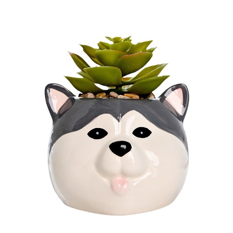 Keraminiai sultingi gėlių vazonai Namų sodo gyvūnų augalų vazonų gėlių vazos apdaila Namų vaza gėlių biuro stalo dekoravimui