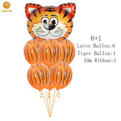 Animacinio filmo gyvūno galvos lateksinis kostiumas su kamuoliuku, 3,2 g šuns pėdsakų, augintinio letenėlių atspaudų balionai Vaikų vakarėlio dekoravimui Vaikų žaislas gaubliai