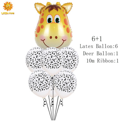 Animacinio filmo gyvūno galvos lateksinis kostiumas su kamuoliuku, 3,2 g šuns pėdsakų, augintinio letenėlių atspaudų balionai Vaikų vakarėlio dekoravimui Vaikų žaislas gaubliai