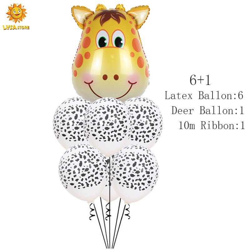 Animacinio filmo gyvūno galvos lateksinis kostiumas su kamuoliuku, 3,2 g šuns pėdsakų, augintinio letenėlių atspaudų balionai Vaikų vakarėlio dekoravimui Vaikų žaislas gaubliai