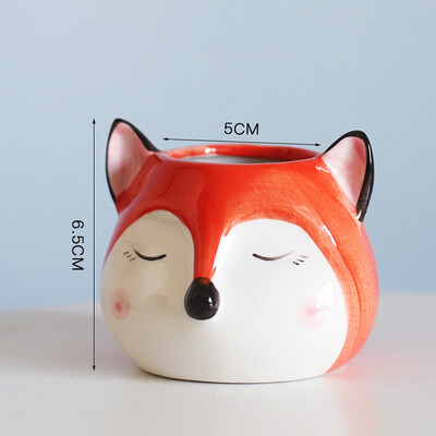 Kerámia Állat cserepes Kreatív Aranyos Állat Zamatos Növény Kis Virágtartó Aranyos Asztali Art Díszek Zsiráf Panda Virágváza