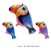 1 gabalas džiunglių gyvūnų genių folijos balionai paukščių gimtadienio dekoracijos vaikams jubiliejaus kūdikių dušas