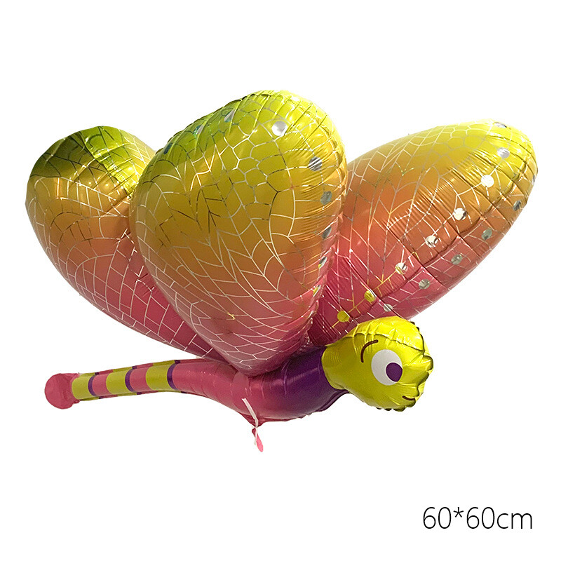 1 ks 3D kreslený motýľ vážka fóliový balón lesný hmyz zvierací balón darčeky pre bábätká narodeninové párty dekorácie