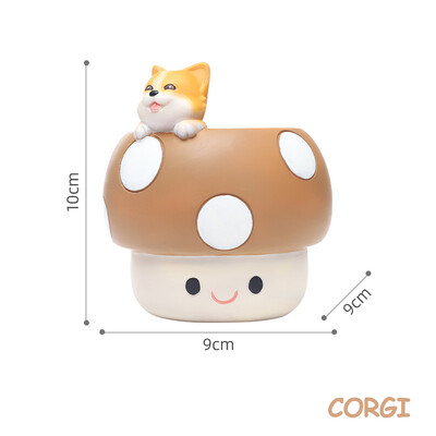 Ghiveci cu plante suculente cu ciuperci creative, ghivece de flori cu animale drăguțe, containere decorative pentru jardiniere pentru birou, pentru birou, pentru acasă