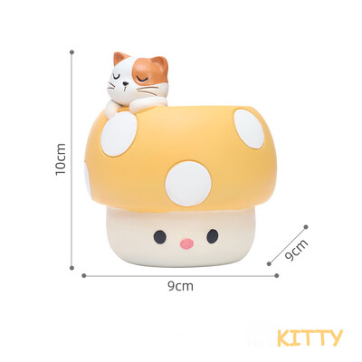 Ghiveci cu plante suculente cu ciuperci creative, ghivece de flori cu animale drăguțe, containere decorative pentru jardiniere pentru birou, pentru birou, pentru acasă