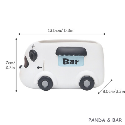 Seria Food Truck - Jardinier din rășină pentru plante suculente, cactus, aer, figurine cu animale drăguțe pentru ghivece de flori pentru cadou pentru decorarea mesei de acasă