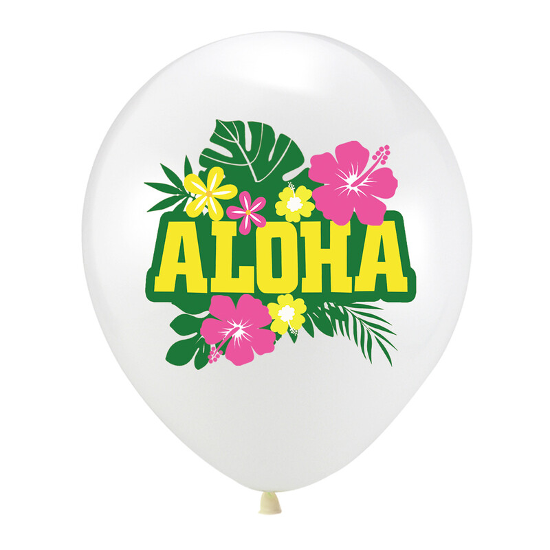 12 vnt Havajų vakarėlio balionų dekoracijos Aloha Tropical Luau Flamingo Balionas Baby Shower Gimtadienio vakarėlio vestuvių dekoras Air Globo