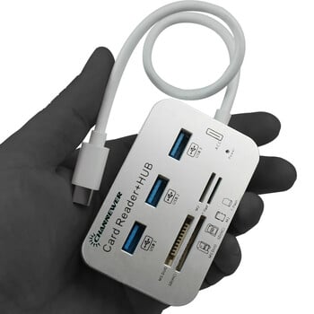 STONEGO High Speed USB 3.0 Splitter One to Three Computer Extension Multi Interface HUB Converter 3.0 Hub Card Reader