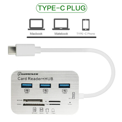 STONEGO High Speed USB 3.0 Splitter One to Three Computer Extension Multi Interface HUB Converter 3.0 Hub Card Reader