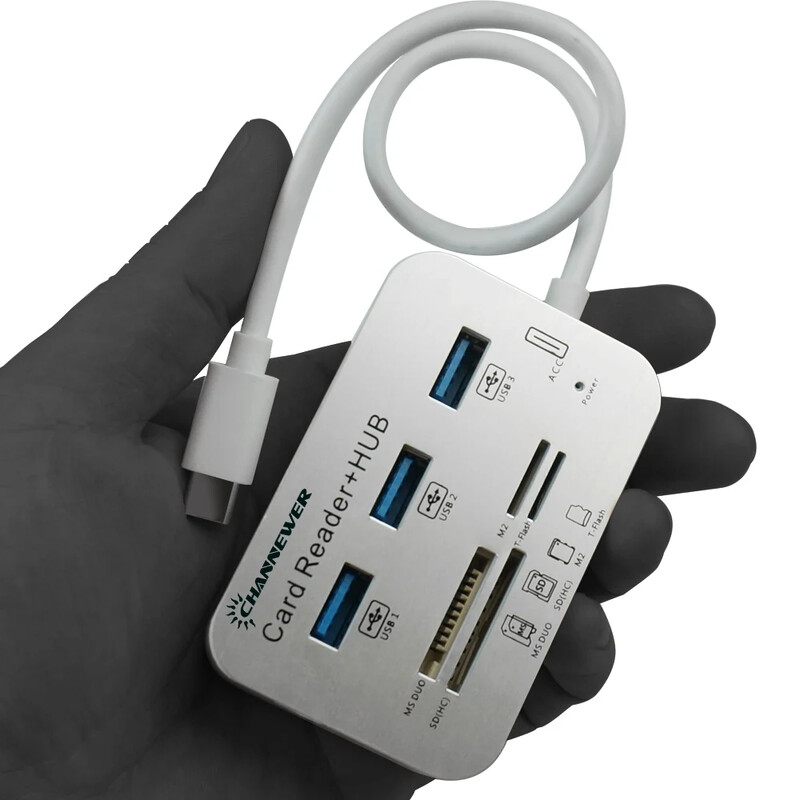 STONEGO High Speed USB 3.0 Splitter One to Three Computer Extension Multi Interface HUB Converter 3.0 Hub Card Reader