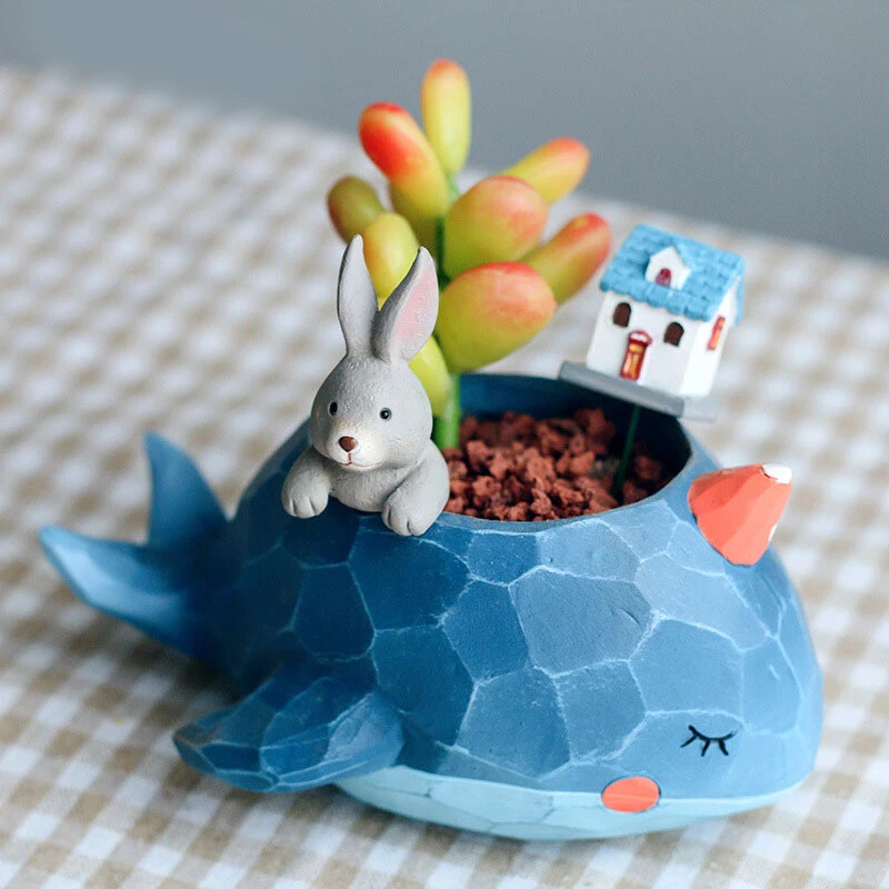 Aranyos állatok Virágcserepek pozsgás növényekhez Növények Dinoszaurusz Elefánt Ültetők Tündérkerti Cserepek Díszek Otthon Asztal Dekoráció