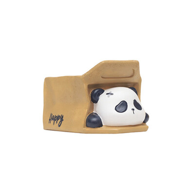 Kreslený panda tvarovaný malý kvetináč, záhradný dekoratívny kvetináč na sukulenty, živicový kontajner, dekorácie na stôl