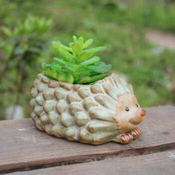 1 τμχ Κεραμικό γλάσο κλίβανου Hedgehog Succulent Planter Garden Jucculent Plant Pot Cute Bonsai Flower Pot Διακόσμηση σπιτιού