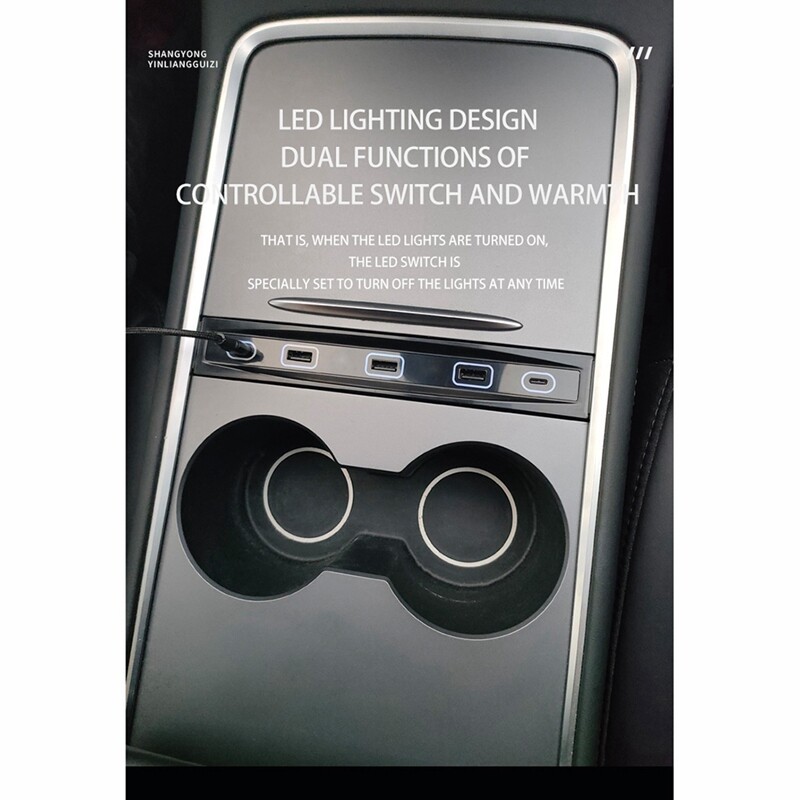 Încărcător rapid de 27 W pentru 2021-2022 Tesla Model 3 Model Y Docking Station USB Shunt Hub Model 3 Model Y Kits