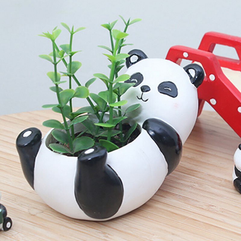 Kreslené zvieratá Kvetináč Roztomilá zebra Panda Hroch Žirafa Tvar Sukulenty Rastliny Kvetináče Živicový kvetináč Záhradný kvetináč Pracovný stôl