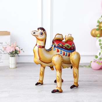 DIY 4D Walking Alpaca Camel Foil Balloons Ζούγκλα Μπαλόνια με ζώα Μπαλόνια Desert Camel Διακοσμήσεις για πάρτι γενεθλίων Διακοσμήσεις σπιτιού Παιχνίδια