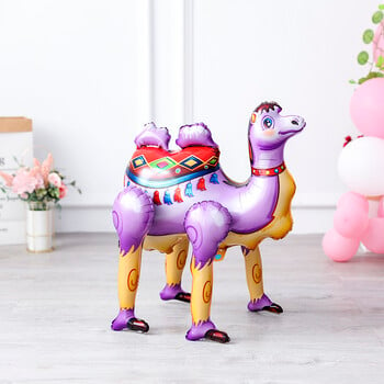 DIY 4D Walking Alpaca Camel Foil Balloons Ζούγκλα Μπαλόνια με ζώα Μπαλόνια Desert Camel Διακοσμήσεις για πάρτι γενεθλίων Διακοσμήσεις σπιτιού Παιχνίδια