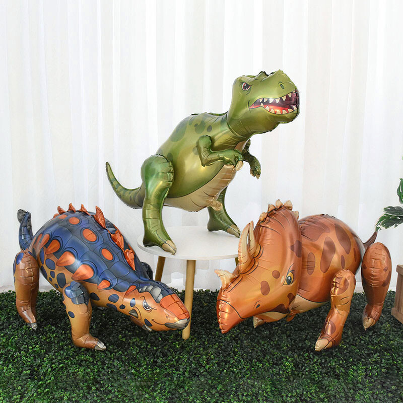 Veľký 4D chodiaci fóliový balón s dinosaurom, džunglou a zvieratami, narodeninovými dekoráciami, detskou oslavou, héliom, guľôčkami, stojacim drakom, detskými hračkami...