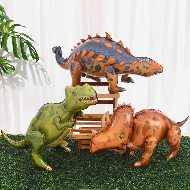 Veľký 4D chodiaci fóliový balón s dinosaurom, džunglou a zvieratami, narodeninovými dekoráciami, detskou oslavou, héliom, guľôčkami, stojacim drakom, detskými hračkami...