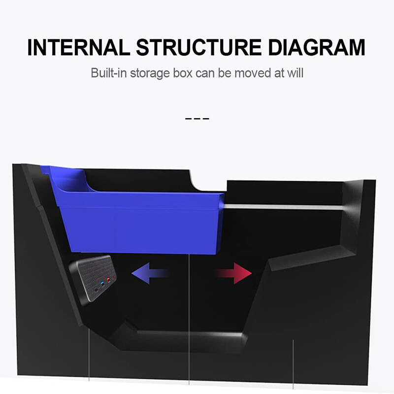 Skirta Tesla Model 3 Y 2021 2022 HUB greito įkrovimo išplėtimo USB skirstytuvo HUB prijungimo stoties centrinė porankio dėžutė 27W priedai