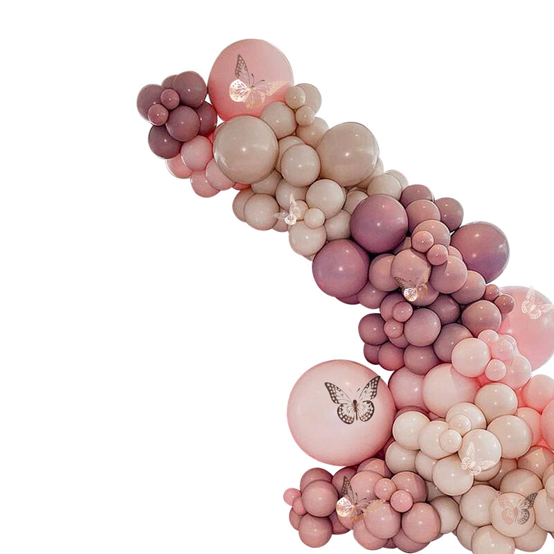 Macarons motýľ balón girlanda oblúk sada narodeninovú párty dekorácia deti bábätko dievčatko latexová balónová retiazka svadobné párty potreby