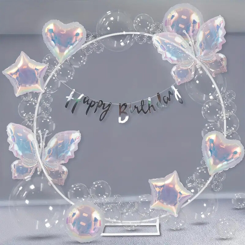 40 dalių permatomas banguotas rutulys spalvingas drugelio meilės kamuoliuko arkos rinkinys spalvingos temos gimtadienio vestuvių balionas