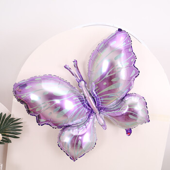 Butterfly Balloons, 4 Purple Butterfly Film Balloons Aluminium, Butterfly Party Wedding Birthday Baby Shower Party Decoration