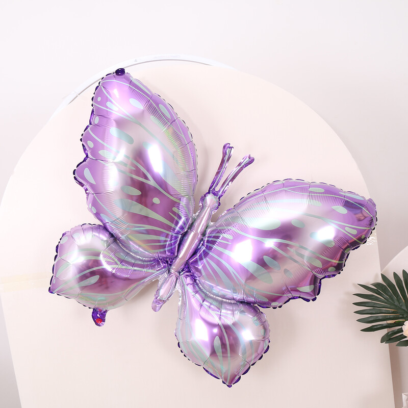Baloane fluturi, 4 baloane violet din aluminiu fluture, petrecere fluture nunta ziua de nastere baby shower decorare petrecere
