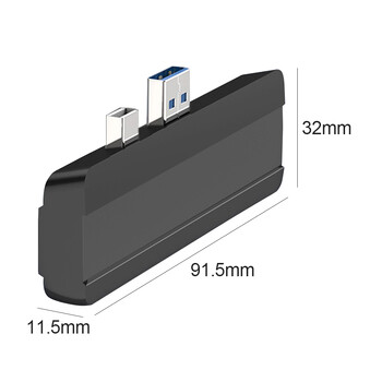 Σταθμός σύνδεσης με 4K HDMI συμβατή 2 υποδοχή USB 3.0 TF για Surface Pro 6 5 4