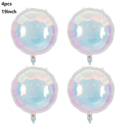 4 bucăți balon iridescent în formă de inimă pentagramă fluture balon transparent cu laser pentru ziua de naștere pentru nuntă