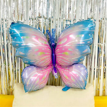 Νέο Ice Purple Ice Blue Butterfly μεμβράνη αλουμινίου Μπαλόνι Μωβ σε σχήμα πεταλούδας Αλουμινόχαρτο Αλουμινόχαρτο Μπαλόνι Διακοσμήσεις για τα γενέθλια του μωρού