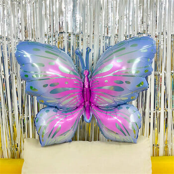 Νέο Ice Purple Ice Blue Butterfly μεμβράνη αλουμινίου Μπαλόνι Μωβ σε σχήμα πεταλούδας Αλουμινόχαρτο Αλουμινόχαρτο Μπαλόνι Διακοσμήσεις για τα γενέθλια του μωρού