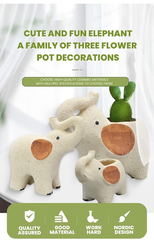 Аксесоари за растения Аксесоари за бонсай Саксии Сладки слонове Керамични саксии за сукуленти Градинска декорация Саксии за дома