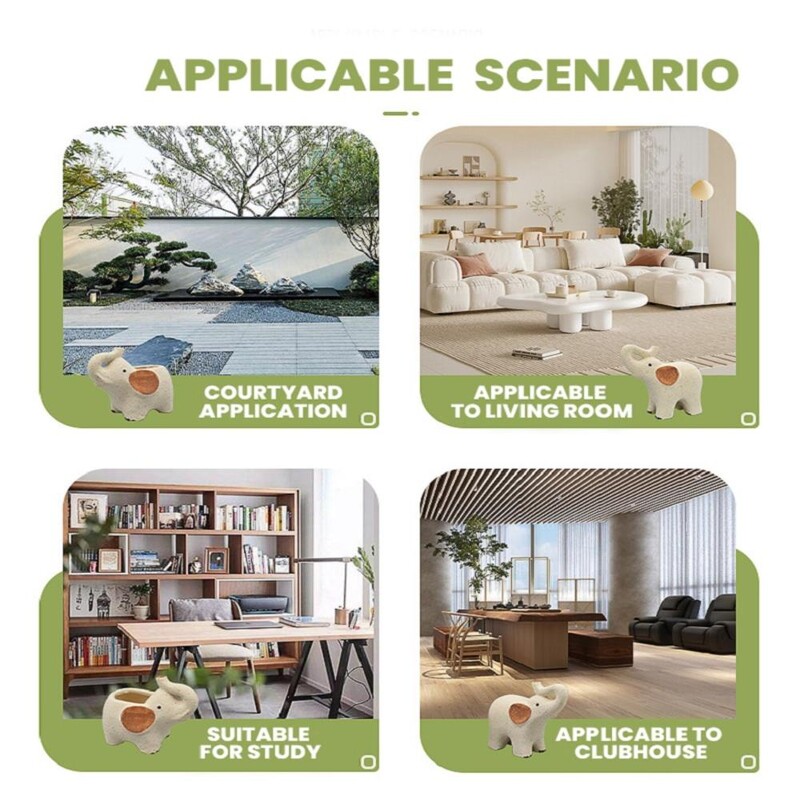 Аксесоари за растения Аксесоари за бонсай Саксии Сладки слонове Керамични саксии за сукуленти Градинска декорация Саксии за дома