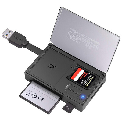 USB3.0 четец на карти Micro SD TF CF Кутия за съхранение на карти с памет Преносим калъф за съхранение на карти Органайзер Адаптер за разширяване на паметта на лаптоп