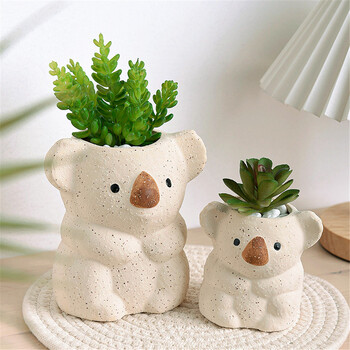 Αξεσουάρ φυτών Bonsai Accessories Γλάστρα Cute Koala Ceramic Succulent Planter Γλάστρες Διακόσμηση κήπου Γλάστρες σπιτιού