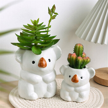 Αξεσουάρ φυτών Bonsai Accessories Γλάστρα Cute Koala Ceramic Succulent Planter Γλάστρες Διακόσμηση κήπου Γλάστρες σπιτιού