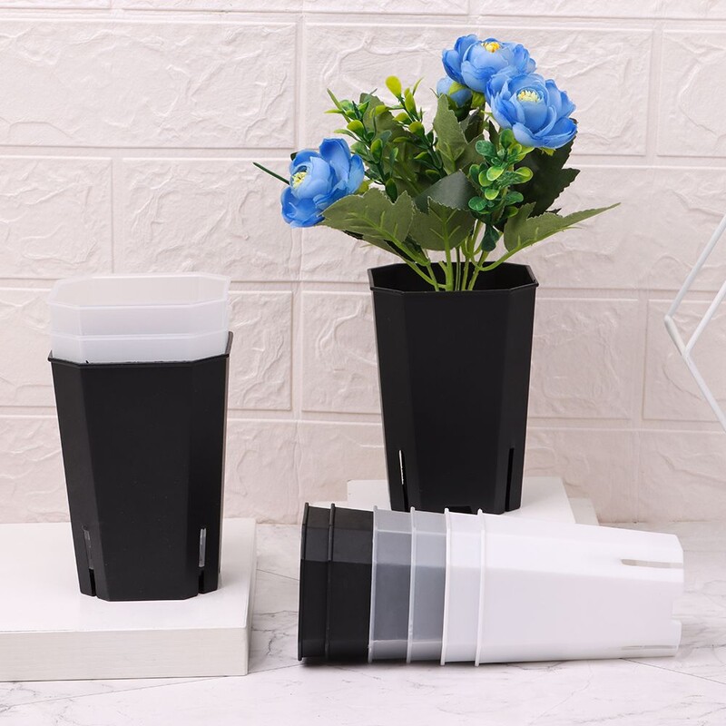 Osmerokutne četvrtaste posude s bočnim otvaranjem veleprodaja sukulentnih lončanica za cvijeće od smole sukulenti Vientiane lonci prozirne