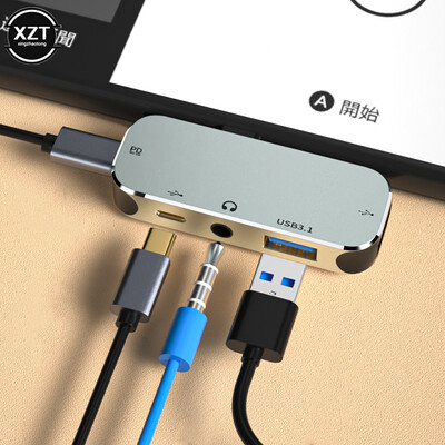 6-u-1 Type-c USB Hub Docking Station Prikladna Huawei/Samsung 5-u-1 Multi-Function Hub Prijenosno računalo Dock Converter
