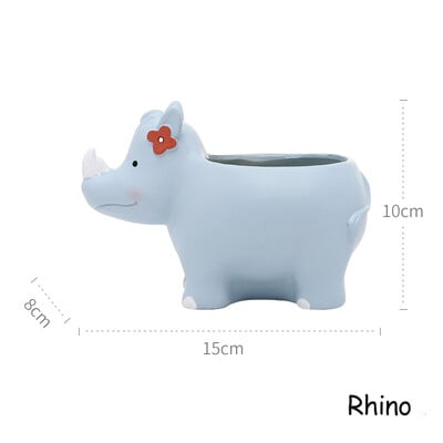 Crtani životinjski sadnjak za sukulente, biljke kaktusa, simpatična patka, zeko Corgi teglica za cvijeće, vilinski vrtni ukras Dekoracija stola