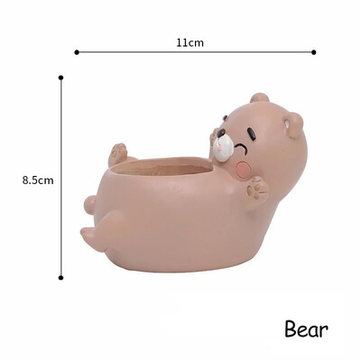 Crtani životinjski sadnjak za sukulente, biljke kaktusa, simpatična patka, zeko Corgi teglica za cvijeće, vilinski vrtni ukras Dekoracija stola