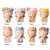 Ghivece pentru jardiniere de față Decor decorativ de masă Vază cu flori Statuie ghiveci cu zână pentru cafenea Bucătărie Salon Dormitor Birou