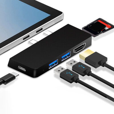 Για Microsoft Surface Pro 8 9 X Type-C Hub Station με 4K HDMI συμβατό RJ45 HUB μετατροπέα καρτών μνήμης USB 3.0