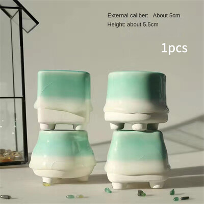 Biljke u saksiji Jednostavna i prozračna glazirana keramika bez zelenih biljaka za sukulentne kaktuse Flow Glaze keramička posuda za biljke