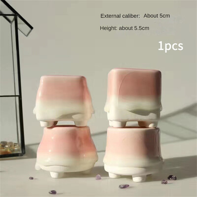 Biljke u saksiji Jednostavna i prozračna glazirana keramika bez zelenih biljaka za sukulentne kaktuse Flow Glaze keramička posuda za biljke