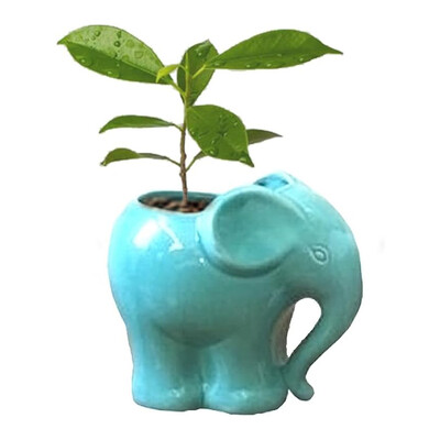 3,9" keramický držiak na ceruzky/držiak na perá/kvetináč/bonsai kvetináč/kvetináč na sukulenty s motívom slona, darčeky pre zvieratá