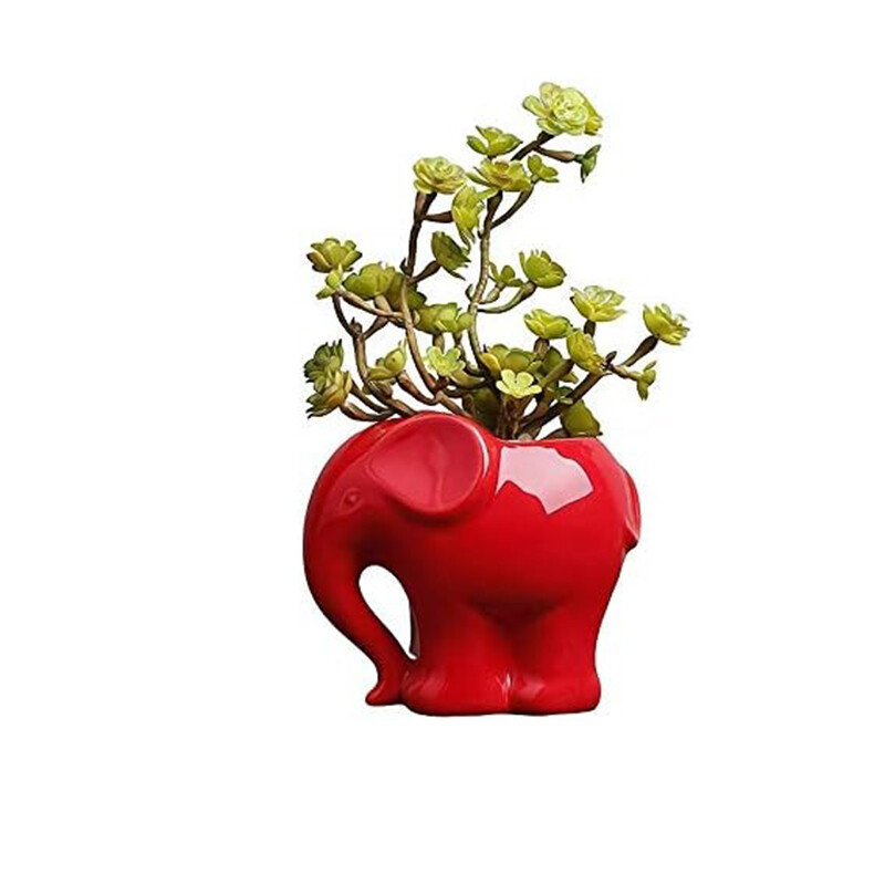 3,9" keramický držiak na ceruzky/držiak na perá/kvetináč/bonsai kvetináč/kvetináč na sukulenty s motívom slona, darčeky pre zvieratá