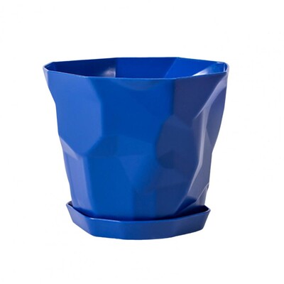 Virágcserép Kiváló tartós, műanyag díszes színes cserep tálcával Légáteresztő északi stílusú mini virágültető