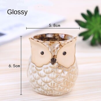 European Owl Animal Thumb Μικρή γλάστρα Creative Succulent Plant Pot Personality Ceramic Crafts Διακόσμηση σπιτιού