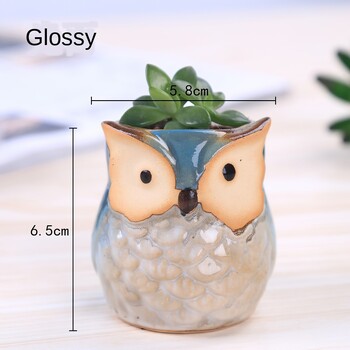 European Owl Animal Thumb Μικρή γλάστρα Creative Succulent Plant Pot Personality Ceramic Crafts Διακόσμηση σπιτιού